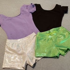 2 leotards and 2 shorts 6/7